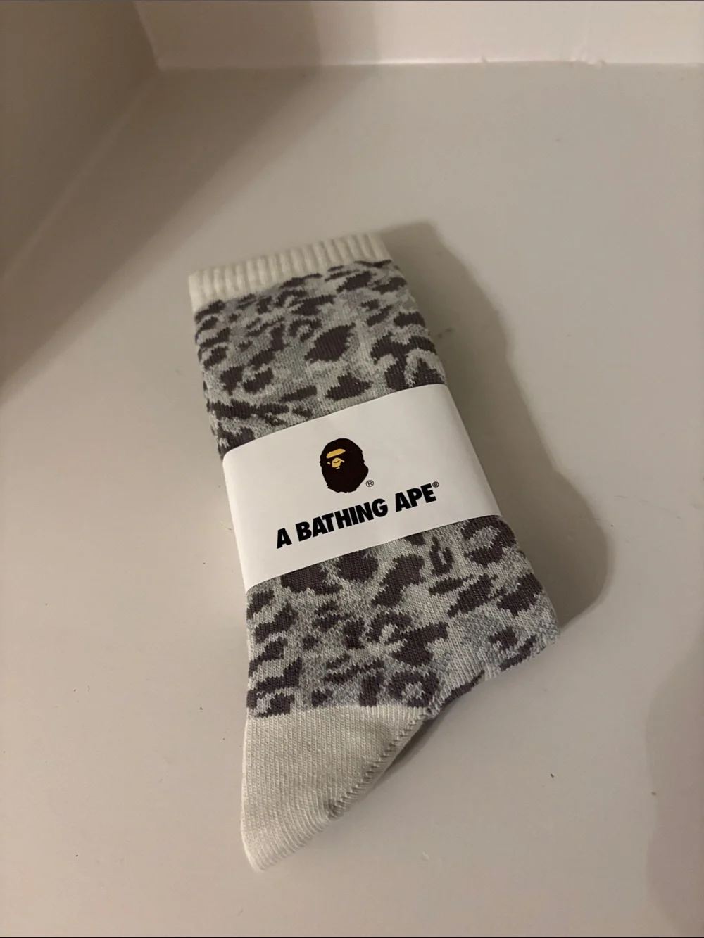 A BATHING APE® Wild Leopard Pattern Socks